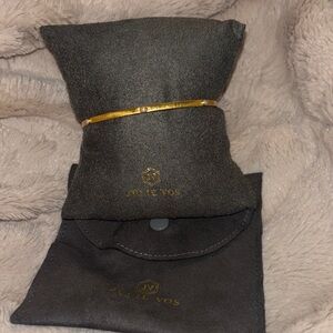 Gold Bracelet with pearl accents by Julie Vos